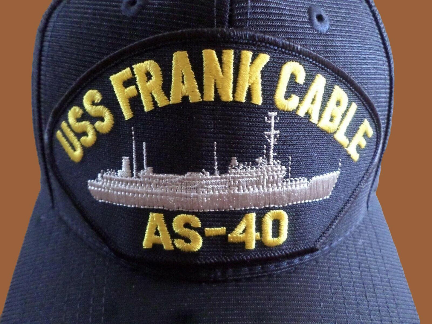USS FRANK CABLE AS 40 U.S NAVY SHIP HAT U.S MILITARY OFFICIAL BALL CAP U.S.A