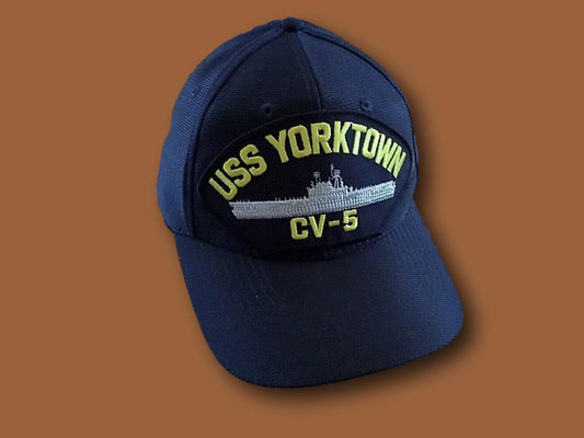 USS YORKTOWN CV-5  NAVY SHIP HAT U.S MILITARY OFFICIAL BALL CAP U.S.A MADE