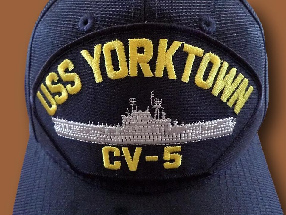 USS YORKTOWN CV-5  NAVY SHIP HAT U.S MILITARY OFFICIAL BALL CAP U.S.A MADE