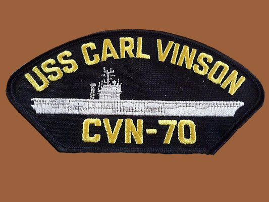 USS CARL VINSON CVN-70 U.S.MILITARY NAVY CARRIER SHIP HAT PATCH U.S.A MADE
