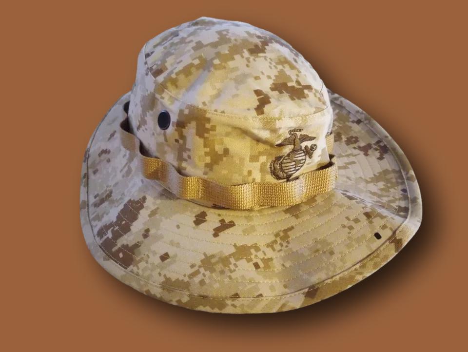 MARINE CORPS BOONIE HAT USMC DIGITAL DESERT MARPAT CAMOUFLAGE 7.25 MEDIUM USA