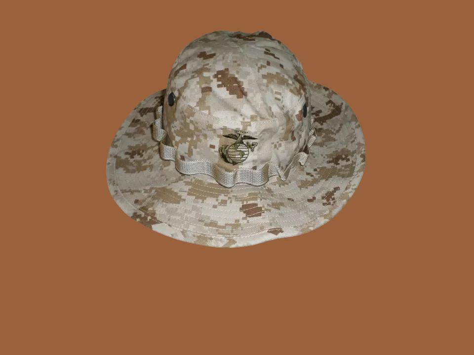 MARINE CORPS BOONIE HAT USMC DIGITAL DESERT MARPAT CAMOUFLAGE 7.25 MEDIUM USA