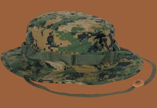 MARINE CORPS BOONIE HAT USMC DIGITAL WOODLAND MARPAT CAMOUFLAGE LARGE 7.5 USA