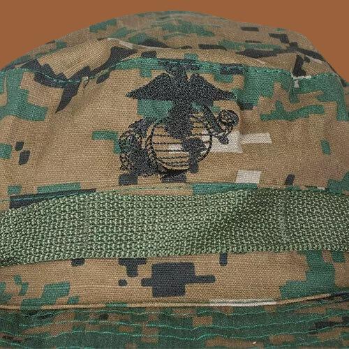 MARINE CORPS BOONIE HAT USMC DIGITAL WOODLAND MARPAT CAMOUFLAGE LARGE 7.5 USA