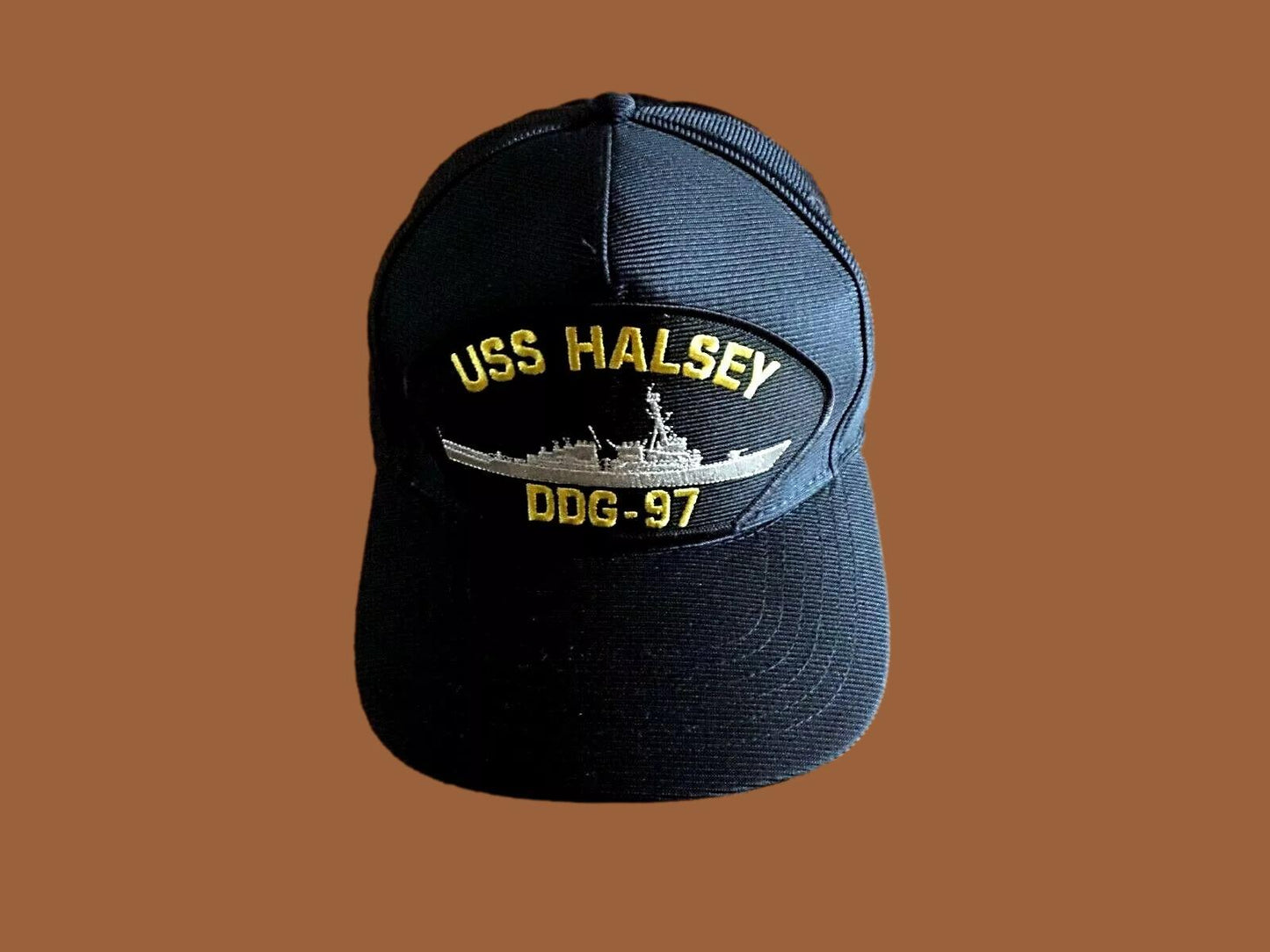 USS HALSEY DDG-97 NAVY SHIP HAT U.S MILITARY OFFICIAL BALL CAP U.S.A MADE