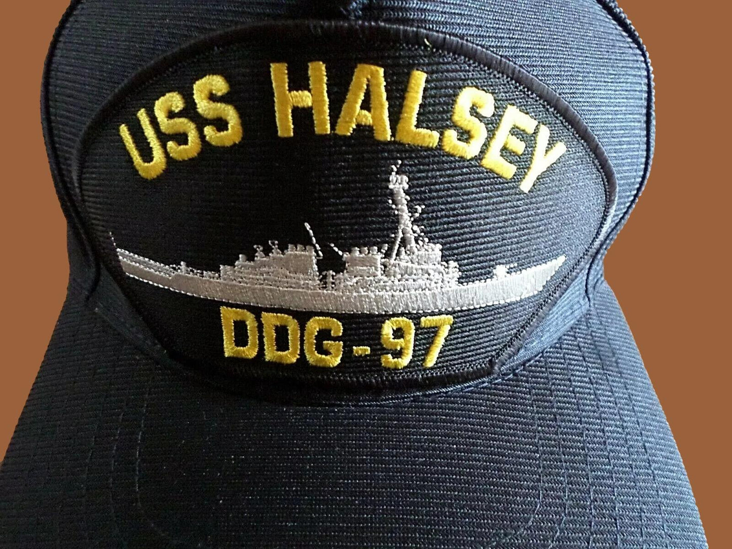 USS HALSEY DDG-97 NAVY SHIP HAT U.S MILITARY OFFICIAL BALL CAP U.S.A MADE