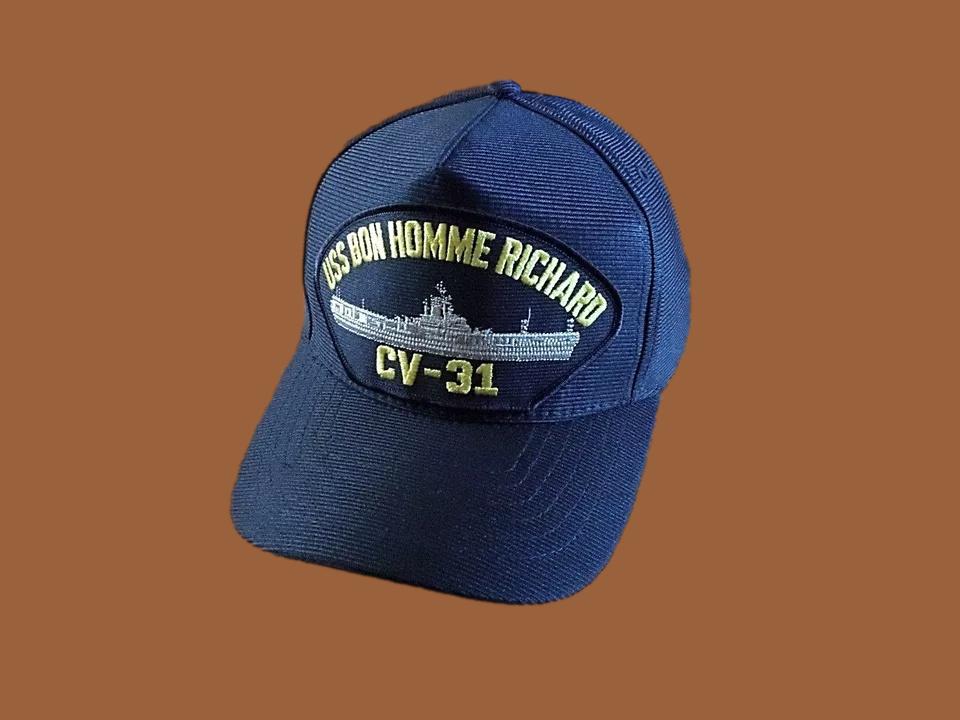 USS BON HOMME RICHARD CV-31 NAVY SHIP HAT U.S MILITARY OFFICIAL BALL CAP US MADE