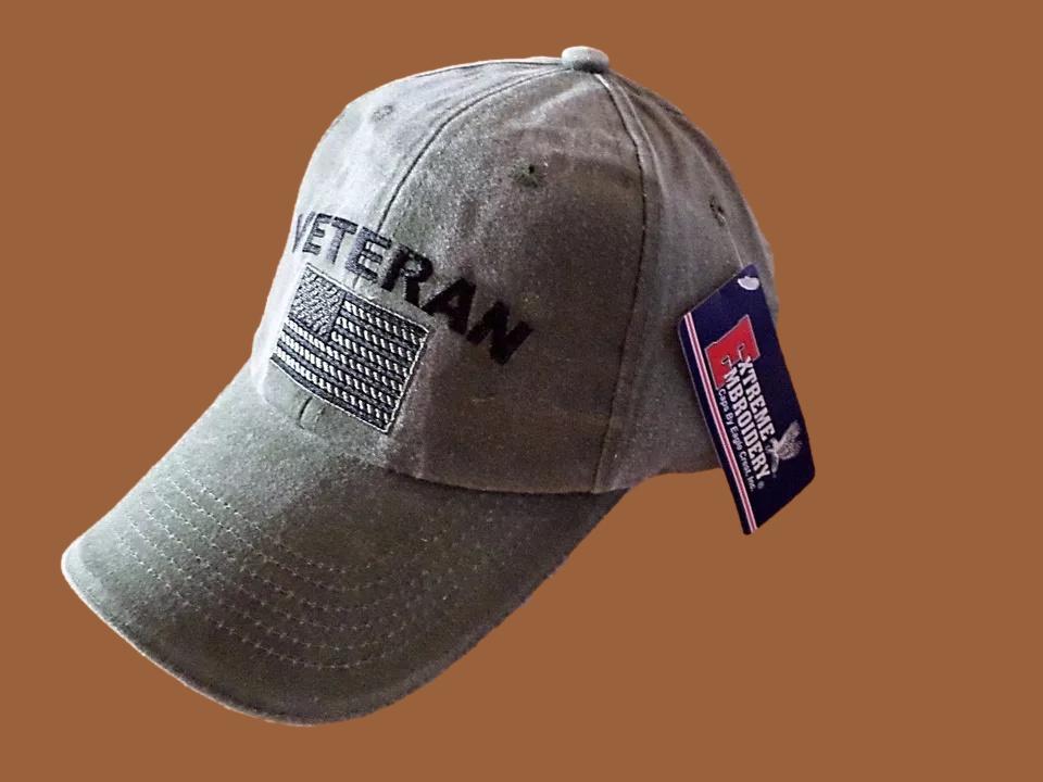 U.S MILITARY VETERAN HAT U.S AMERICAN FLAG EMBROIDERED BALL CAP STONEWASHED