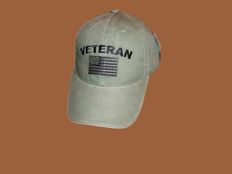 U.S MILITARY VETERAN HAT U.S AMERICAN FLAG EMBROIDERED BALL CAP STONEWASHED