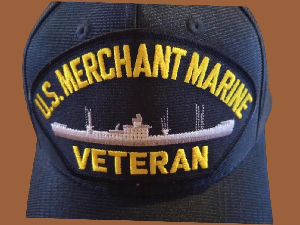 U.S MERCHANT MARINE VETERAN U.S NAVY SHIP HAT OFFICIAL U.S MILITARY BALL CAP US