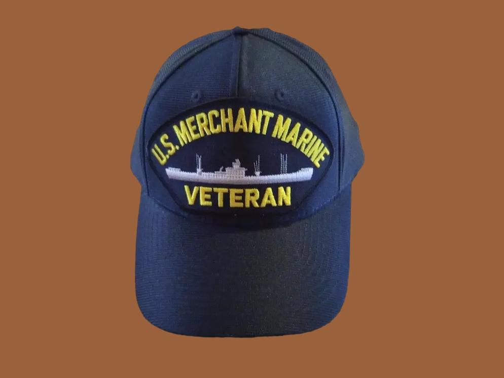 U.S MERCHANT MARINE VETERAN U.S NAVY SHIP HAT OFFICIAL U.S MILITARY BALL CAP US