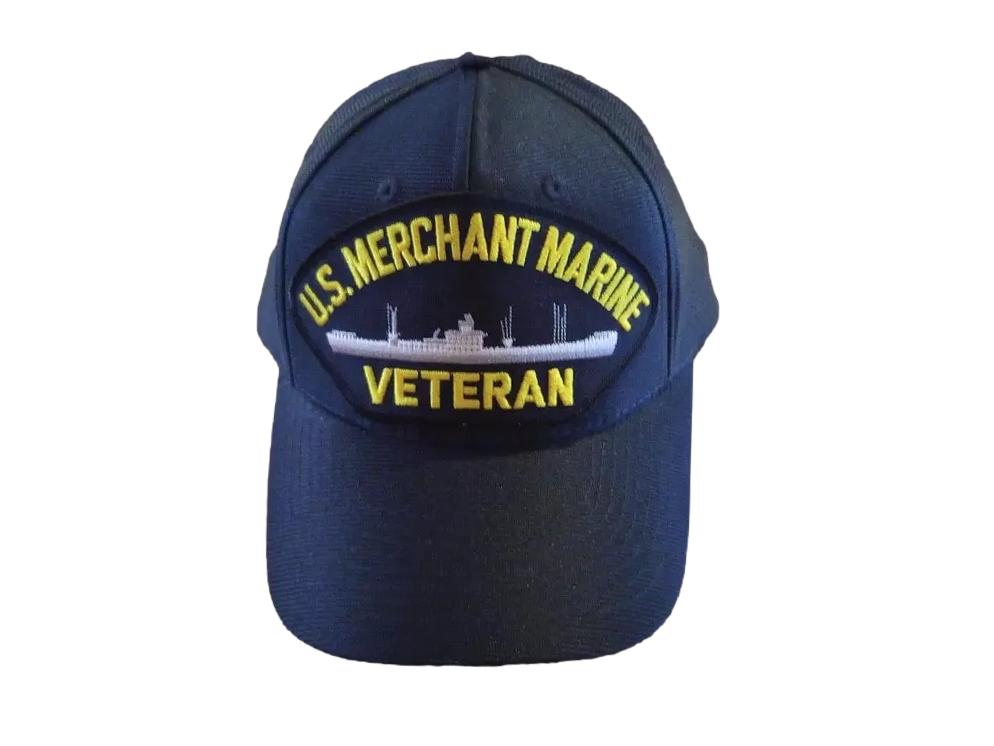 U.S MERCHANT MARINE VETERAN U.S NAVY SHIP HAT OFFICIAL U.S MILITARY BALL CAP US