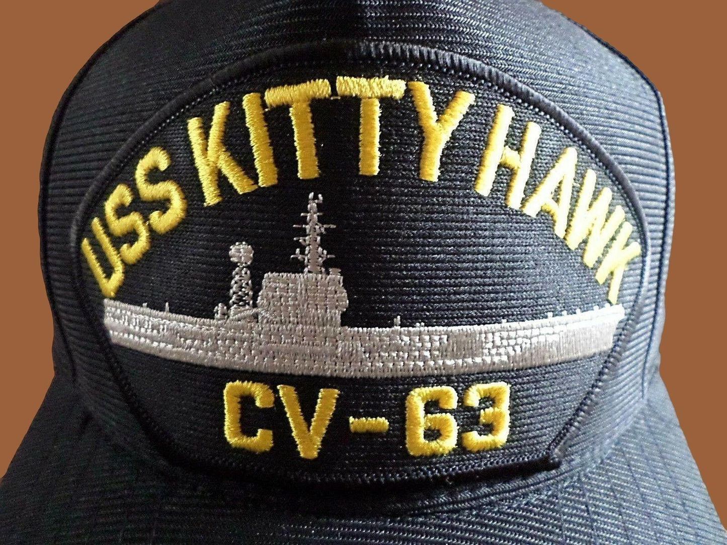 USS KITTY HAWK CV-63 NAVY SHIP HAT U.S MILITARY OFFICIAL BALL CAP U.S.A MADE