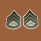 MARINE CORPS STAFF SERGEANT SHOULDER PATCHES SERVICE KHAKI UNIFORM CHEVRON