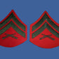 VINTAGE MARINE CORPS CORPORAL SHOULDER PATCHES DRESS UNIFORM CHEVRON