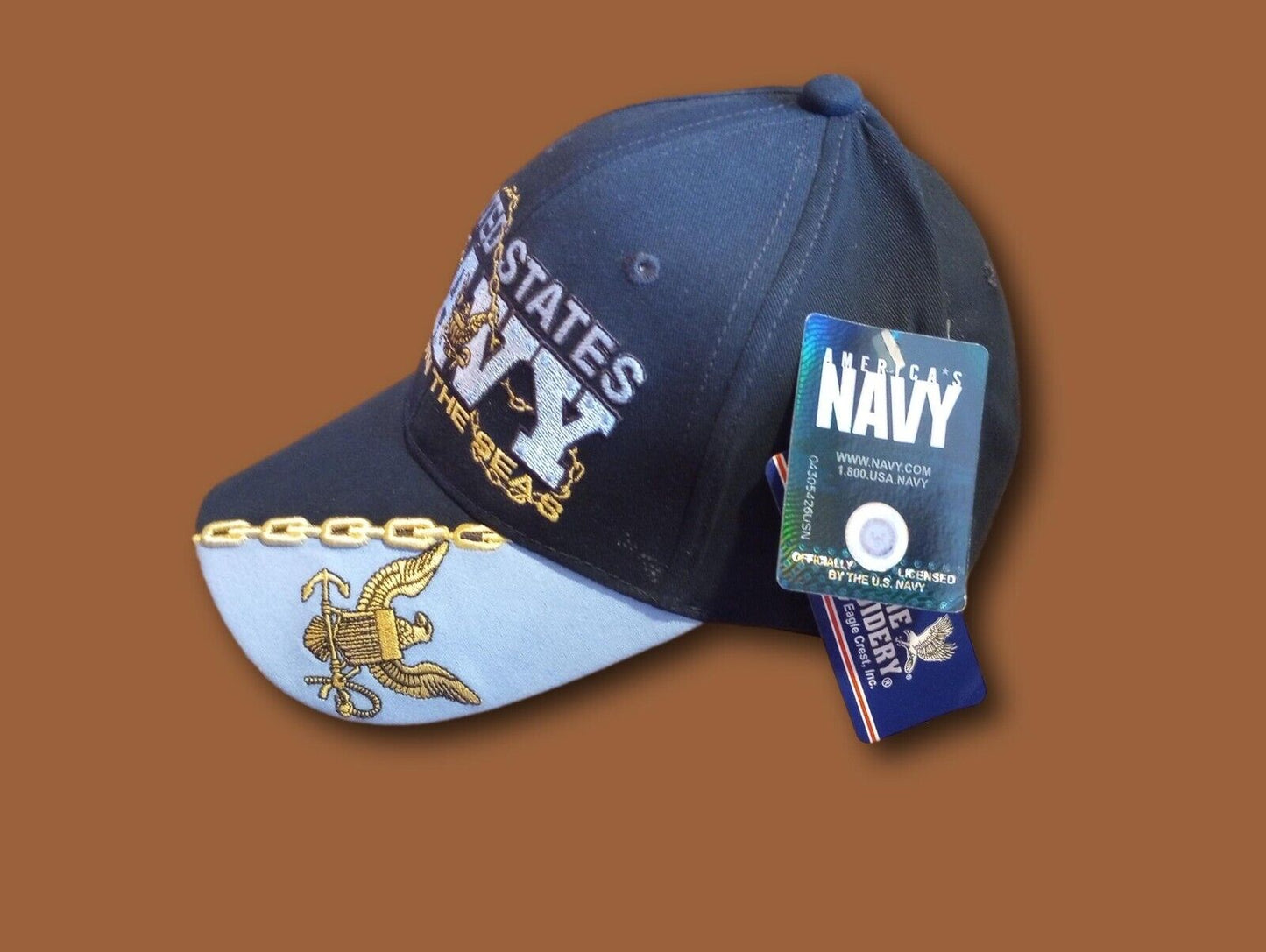 U.S NAVY WE OWN THE SEAS HAT EXTREME EMBROIDERY 3D MILITARY BALL CAP