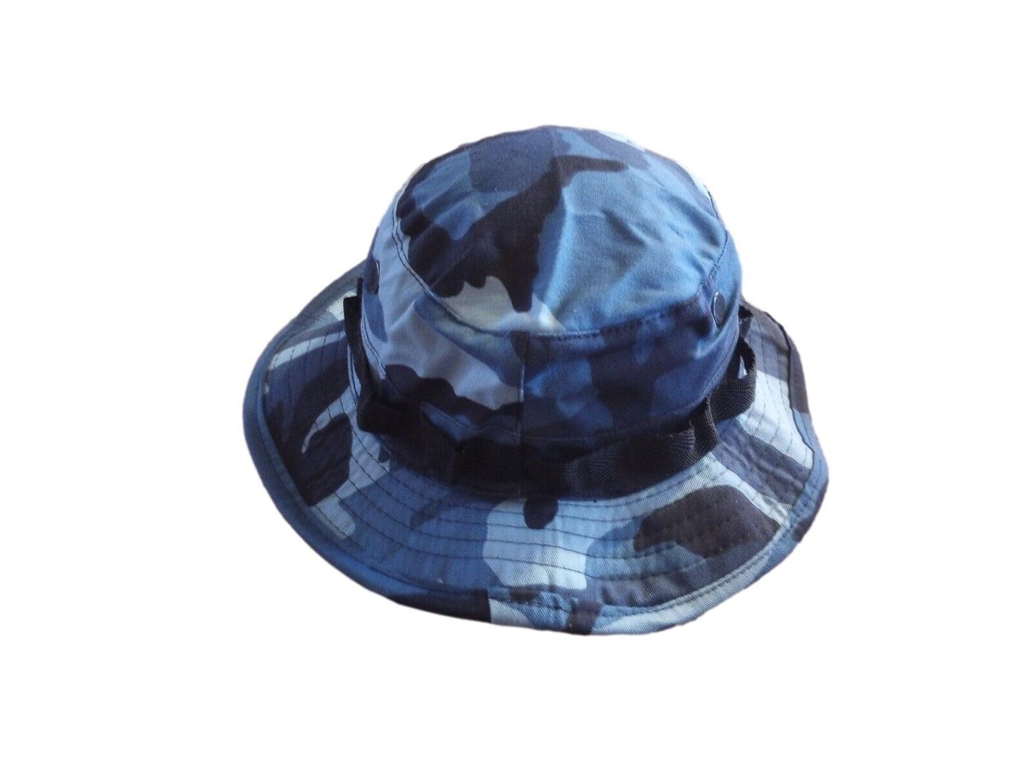 Sky Blue Woodland Camouflage Boonie Hat Type II Sun Hot Weather U.S.A Made