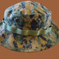 MARINE CORPS BOONIE HAT  DIGITAL WOODLAND CAMOUFLAGE NO EGA  XL 7 3/4 USA MADE