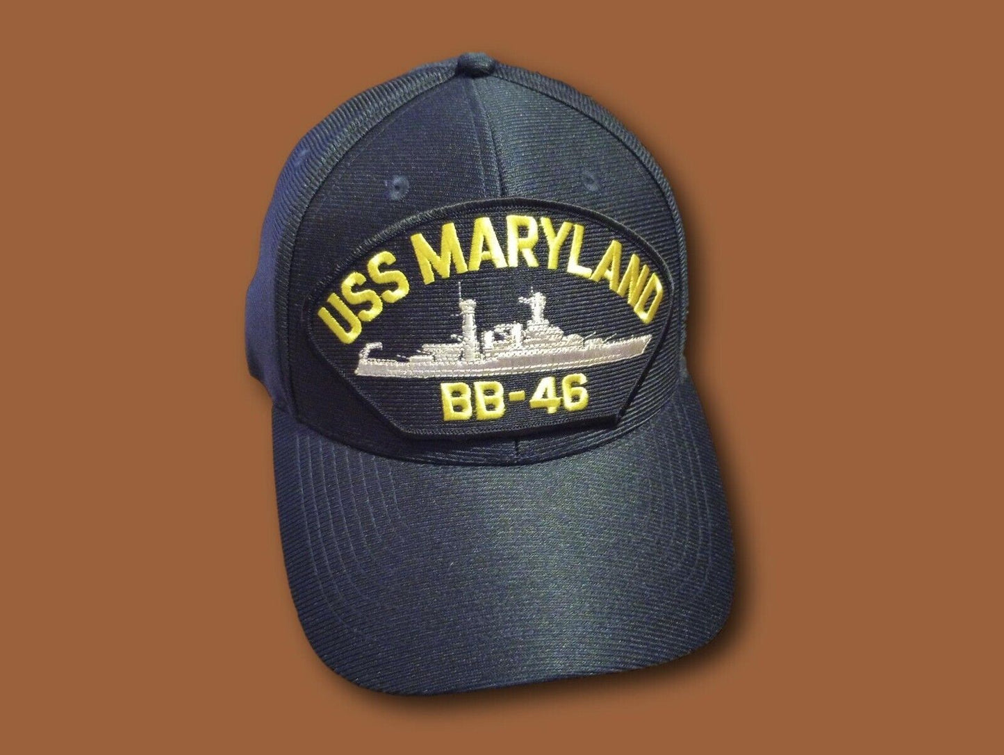 USS MARYLAND BB-46 U.S NAVY SHIP HAT OFFICIAL U.S MILITARY BALL CAP U.S.A MADE