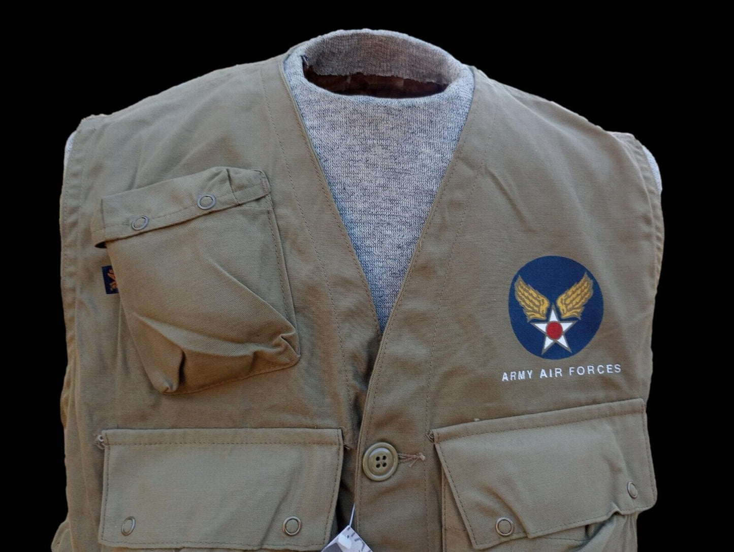 VINTAGE C-1 U.S ARMY AIR FORCE SUSTENANCE SURVIVAL VEST ALPHA INDUSTRIES MEDIUM