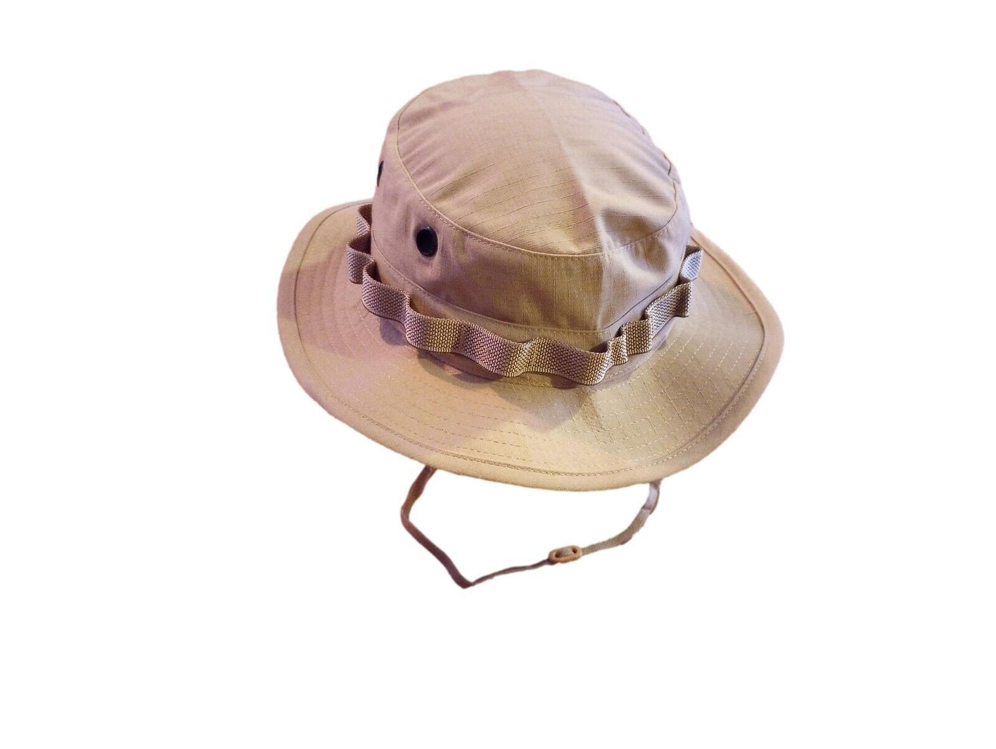 Khaki Safari Boonie Hat Type II U.S Military Style Ripstop USA Made Tan Brown