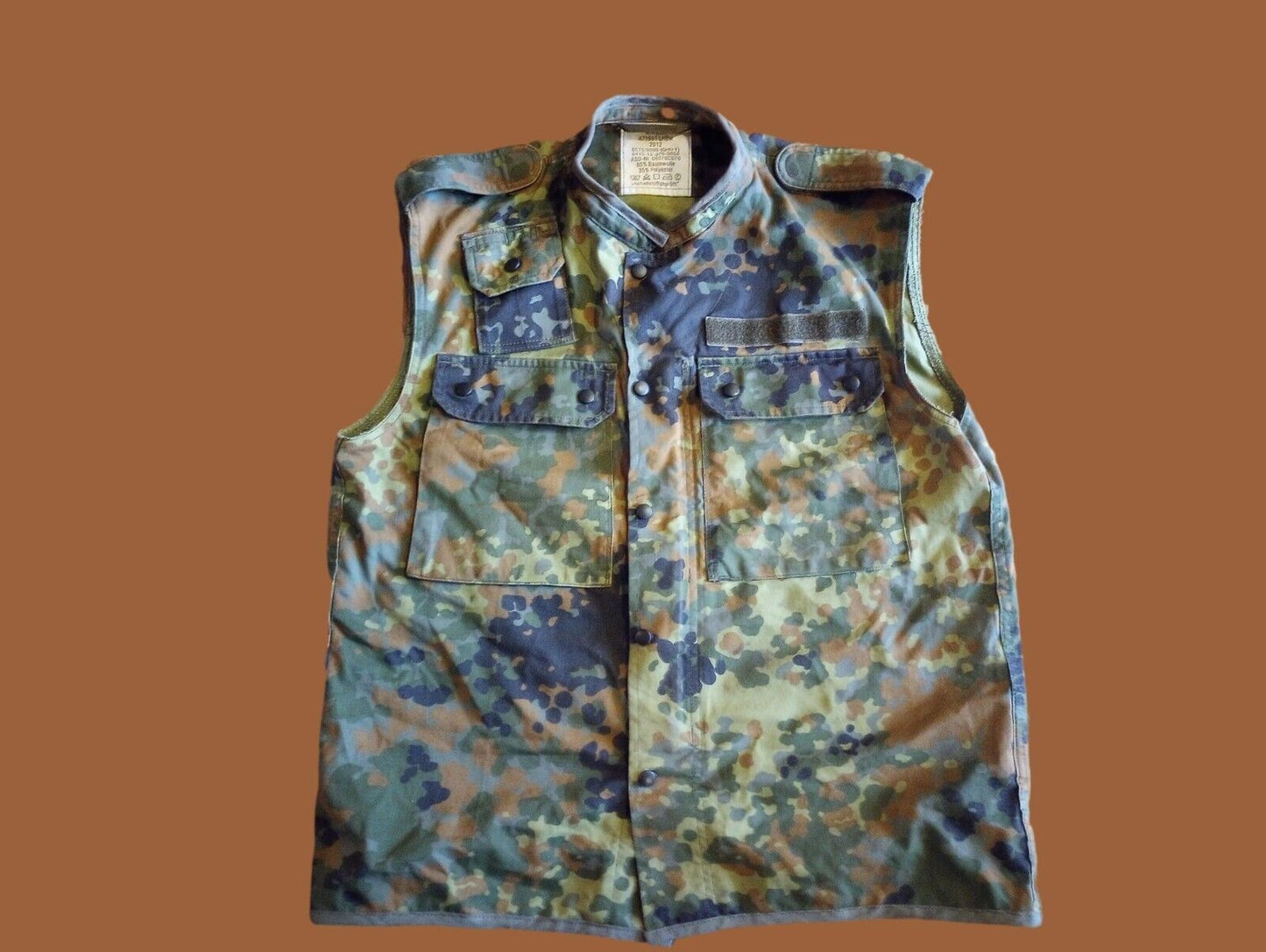 German Military Bundeswehr Combat Vest Shirt Flecktarn Camouflage Original