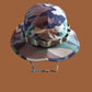 U.S Military Woodland Camouflage Boonie Hat Rip-Stop Sun Hot Weather U.S.A Made