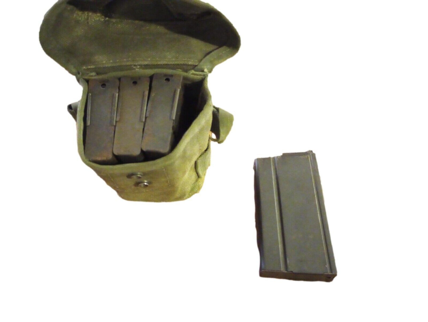 MILITARY AMMO MAGAZINE POUCH M1956 STYLE CANVAS VIETNAM ERA 1950'S - 1970'S