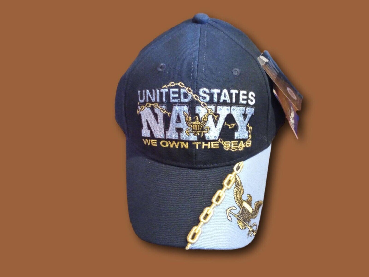 U.S NAVY WE OWN THE SEAS HAT EXTREME EMBROIDERY 3D MILITARY BALL CAP