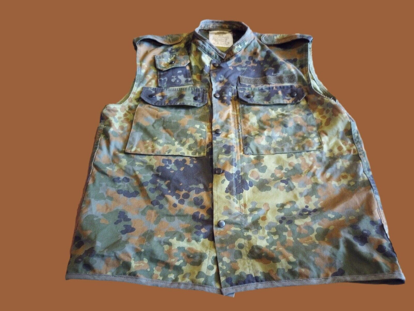 German Military Bundeswehr Combat Vest Shirt Flecktarn Camouflage Original