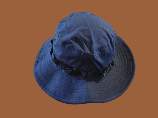 Blue Boonie Hat Type II Sun Hot Weather U.S.A Made Military Spec Dark Navy Blue