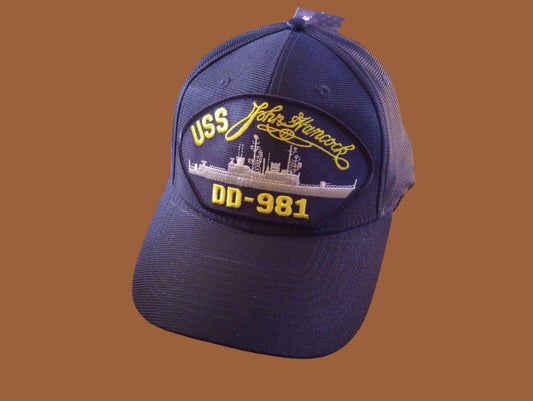 USS JOHN  HANCOCK DD- 981 NAVY SHIP HAT OFFICIAL U.S MILITARY BALL CAP USA MADE