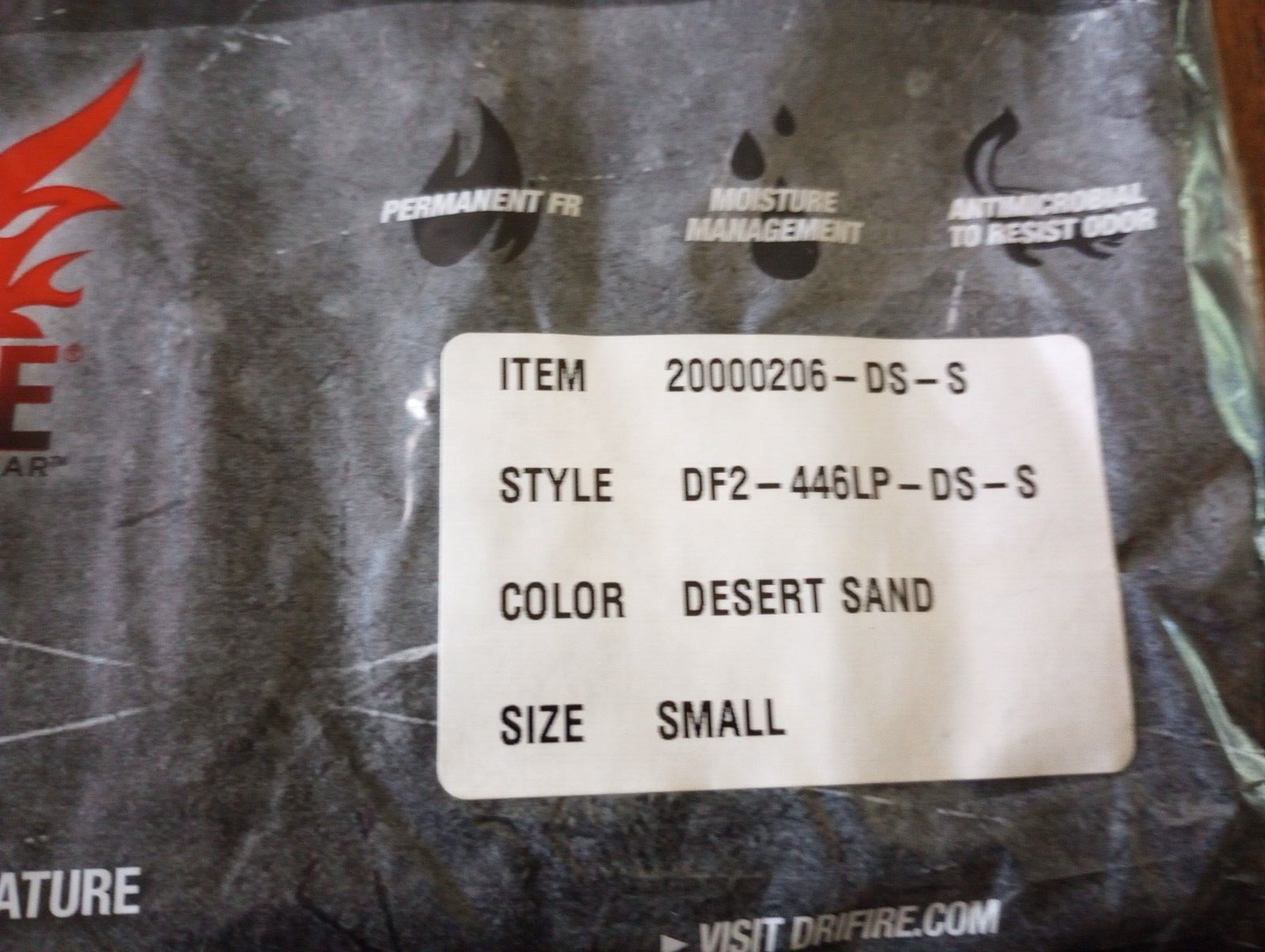 DRIFIRE MILITARY UNDERPANTS DESERT SAND FLAME RESISTANT USA MADE SMALL