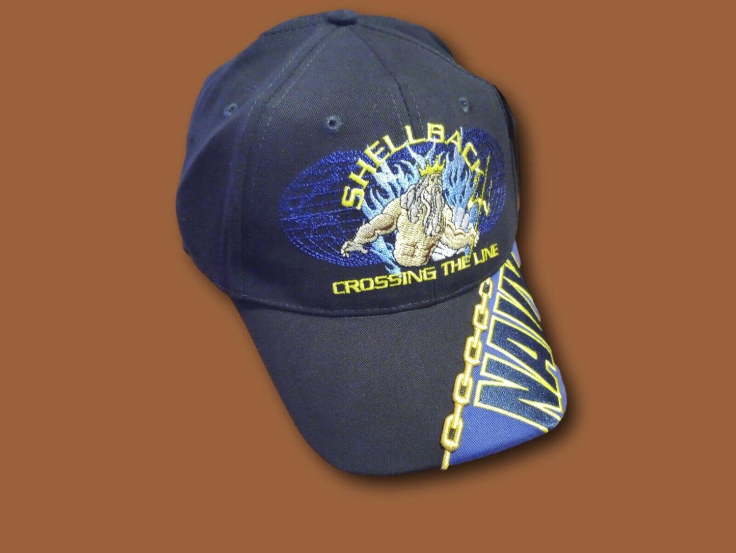 U.S NAVY SHELLBACK CROSSING THE LINE HAT EXTREME EMBROIDERY 3D MILITARY BALL CAP