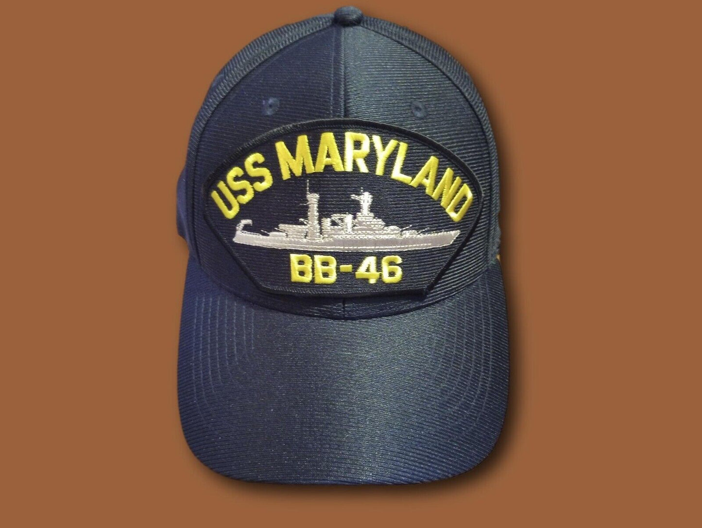 USS MARYLAND BB-46 U.S NAVY SHIP HAT OFFICIAL U.S MILITARY BALL CAP U.S.A MADE