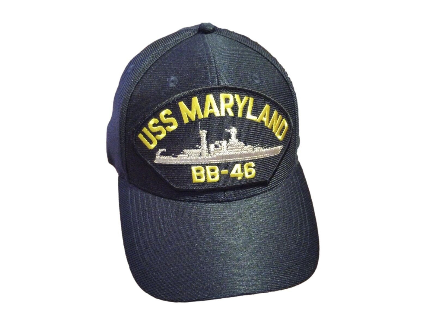 USS MARYLAND BB-46 U.S NAVY SHIP HAT OFFICIAL U.S MILITARY BALL CAP U.S.A MADE