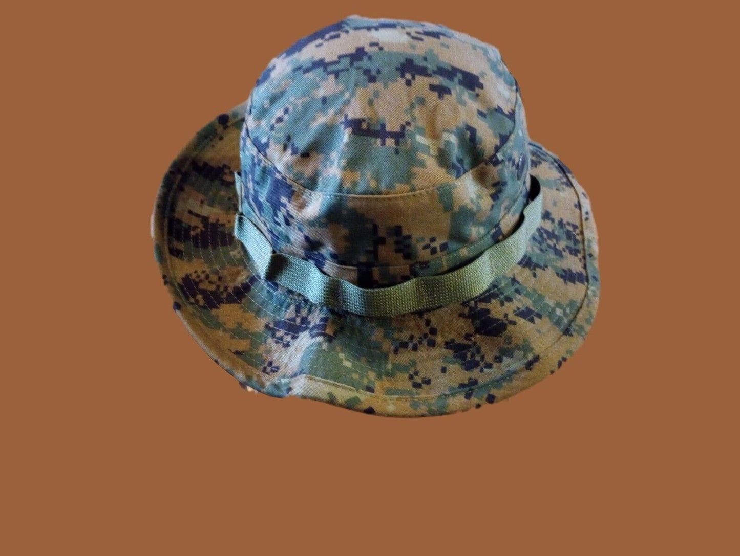 MARINE CORPS BOONIE HAT  DIGITAL WOODLAND CAMOUFLAGE NO EGA  XL 7 3/4 USA MADE