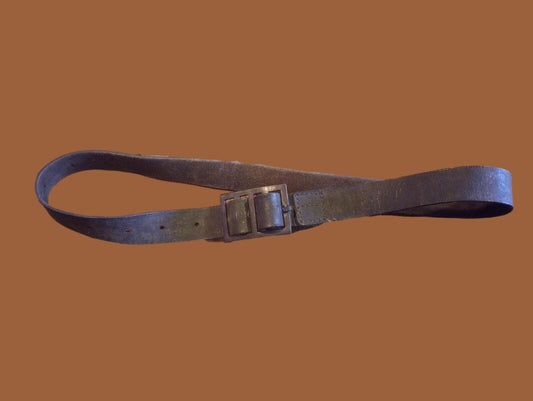 WWII ITALIAN CARCANO M-1891 LEATHER COMBAT BELT WITH BUCKLE ORIGINAL