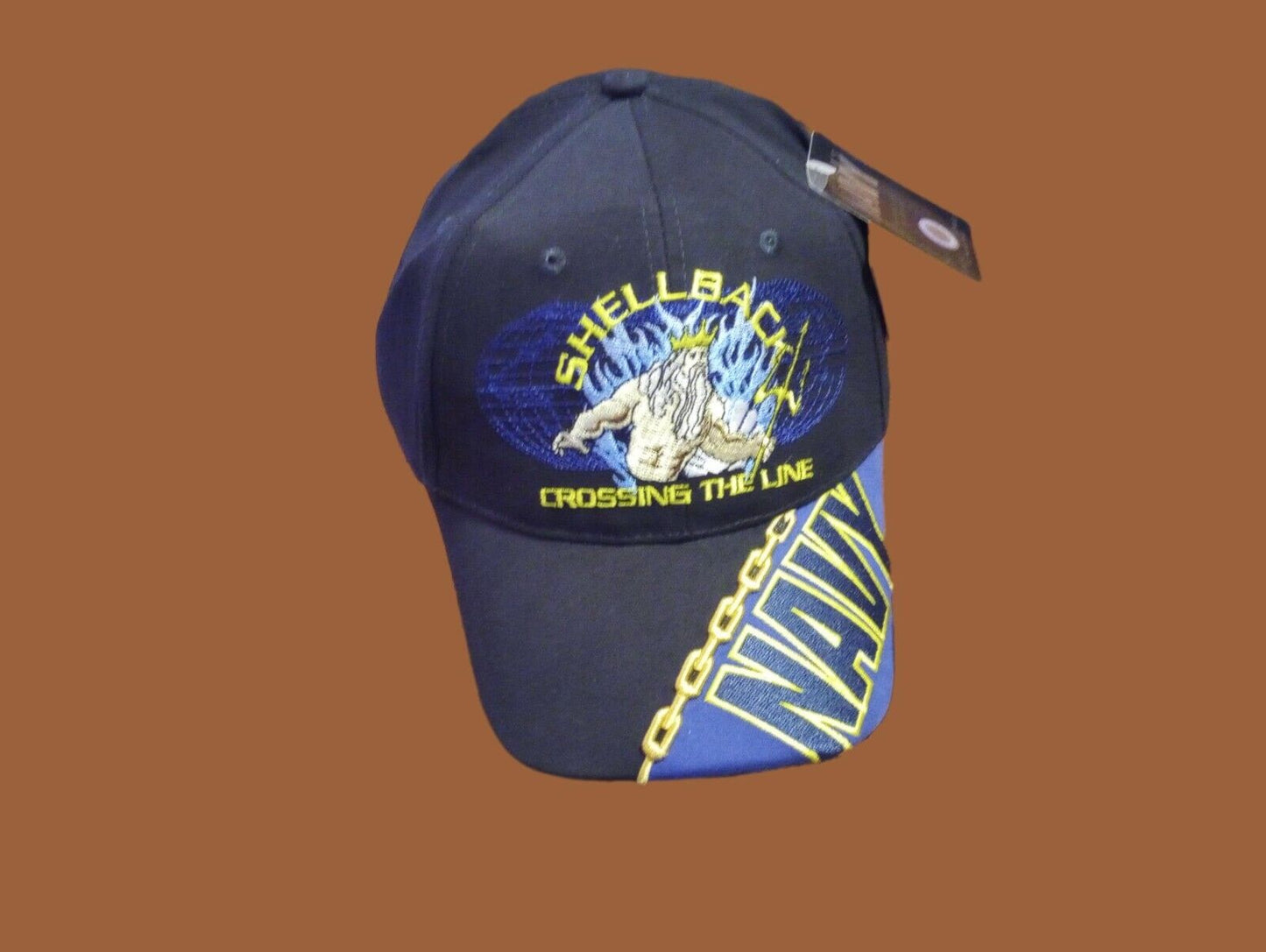 U.S NAVY SHELLBACK CROSSING THE LINE HAT EXTREME EMBROIDERY 3D MILITARY BALL CAP