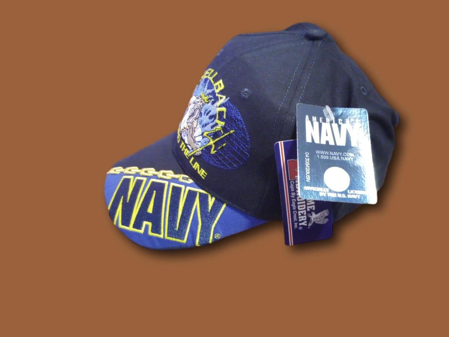 U.S NAVY SHELLBACK CROSSING THE LINE HAT EXTREME EMBROIDERY 3D MILITARY BALL CAP