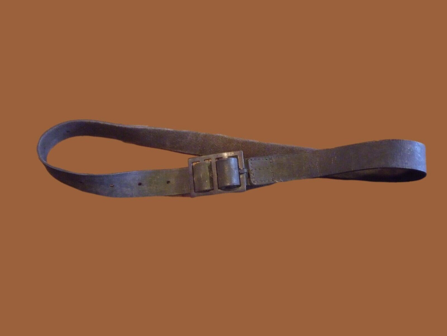 WWII ITALIAN CARCANO M-1891 LEATHER COMBAT BELT WITH BUCKLE ORIGINAL