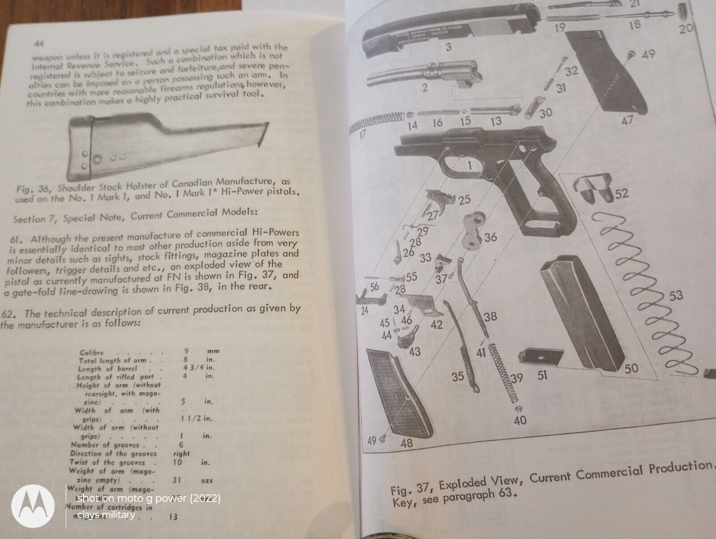 BROWNING HI-POWER PISTOLS OPERATORS MAINTENANCE REPAIR MANUAL HANDBOOK NEW