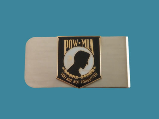 U.S MILITARY POW MIA STAINLESS MONEY CLIP U.S.A MADE