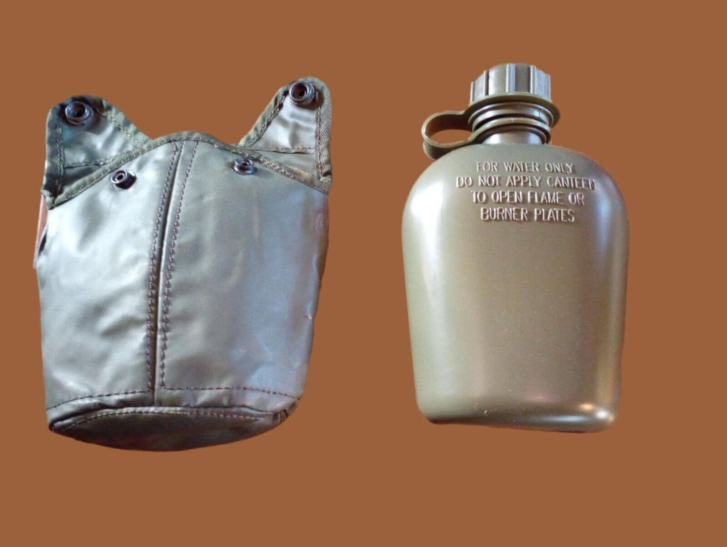 BELGIAN ARMY MILITARY 1 QUART CANTEEN & COVER ALICE GEAR