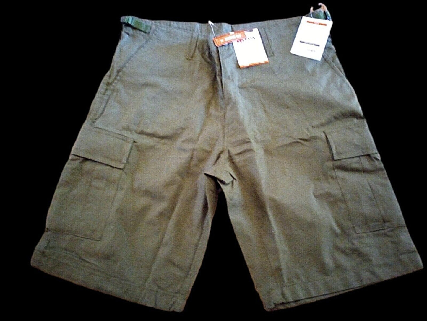 OD GREEN BDU CARGO SHORTS MILITARY STYLE 6 POCKET ZIPPER FLY LONG INSEAM