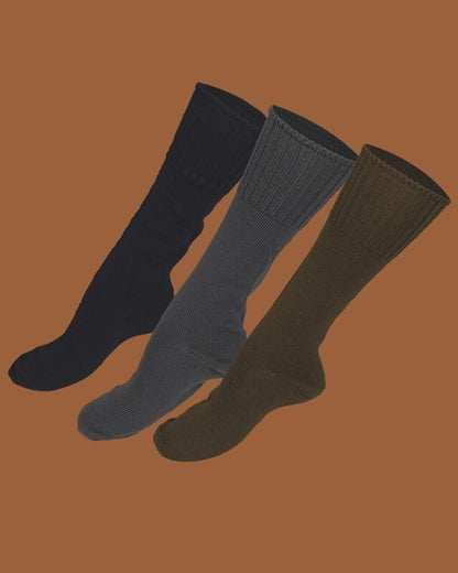 Italian Military Wool Blend Socks 3 pack assorted colors Made In Italy Boot Sock