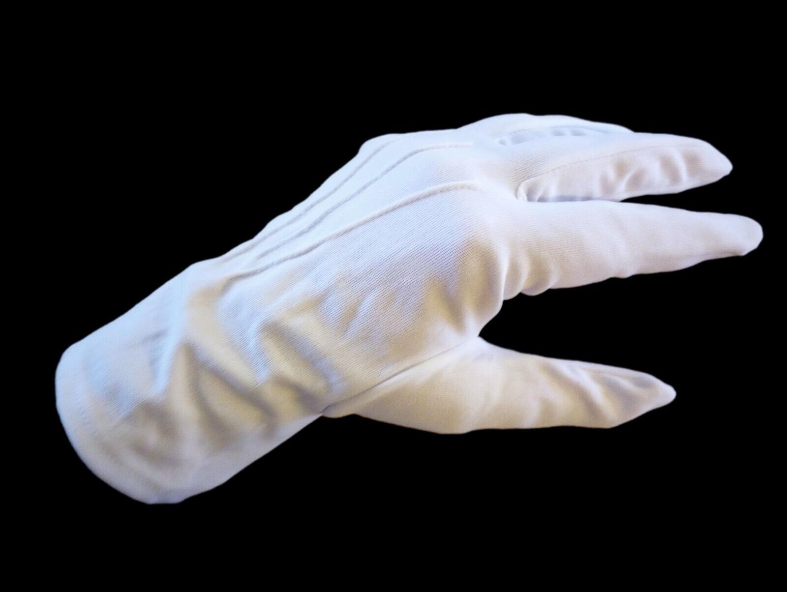 white cotton military dress gloves White Cotton "Sure Grip" Slip-On Glove (Dozen)