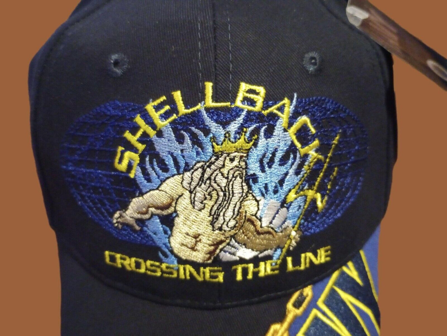 U.S NAVY SHELLBACK CROSSING THE LINE HAT EXTREME EMBROIDERY 3D MILITARY BALL CAP