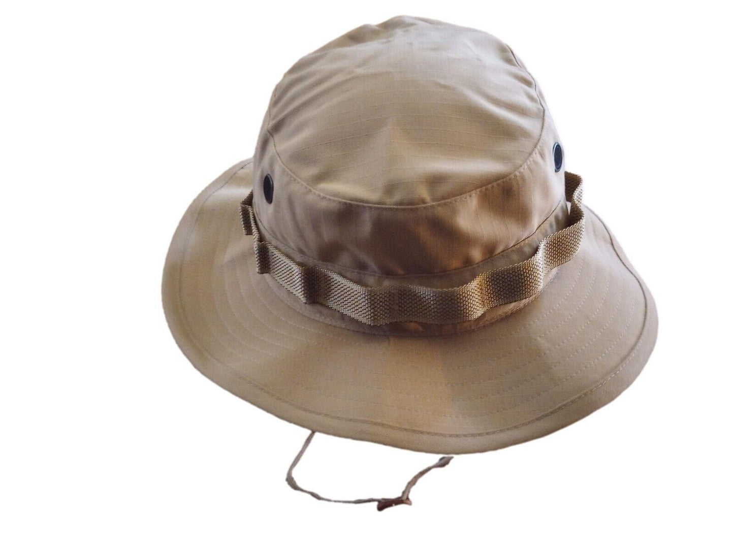 Khaki Safari Boonie Hat Type II U.S Military Style Ripstop USA Made Tan Brown