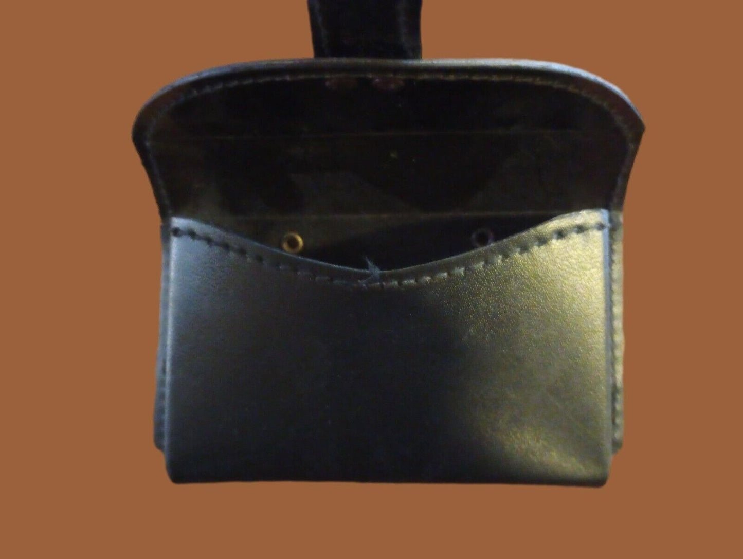 ORIGINAL ITALIAN MILITARY BLACK LEATHER POUCH